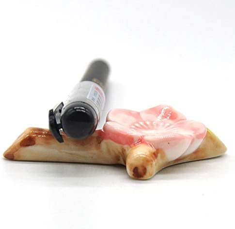 Japanese Style Sakura Ceramic Chopstick Rest – Handcrafted Plum Blossom & Branch Design, Elegant Utensil Holder (6cm)