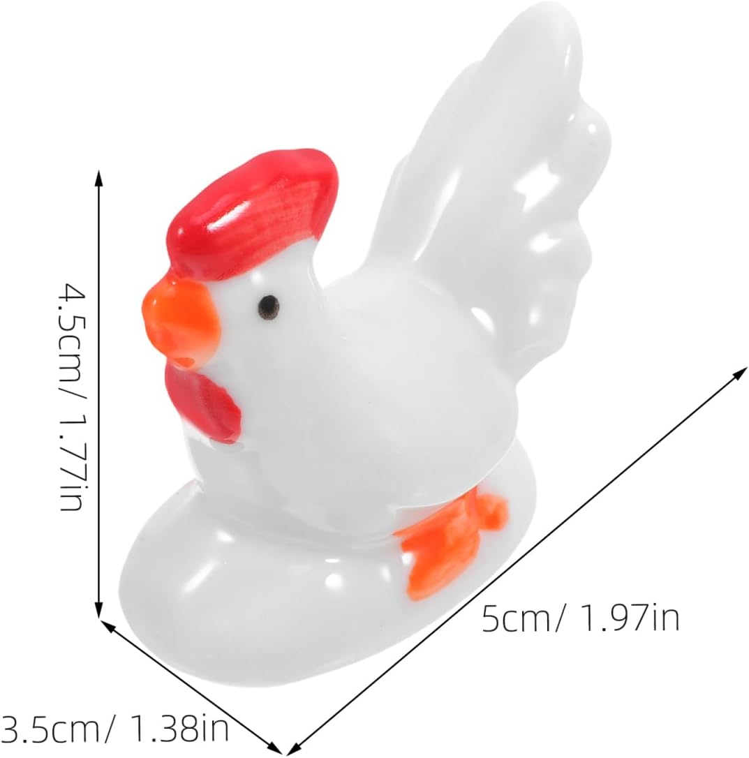 2 Pieces Chopstick Holder Easter Chopstick Holder Ceramic Chicken Shaped Chopsticks and Spoon Holder for Home Restaurant Table Decoration