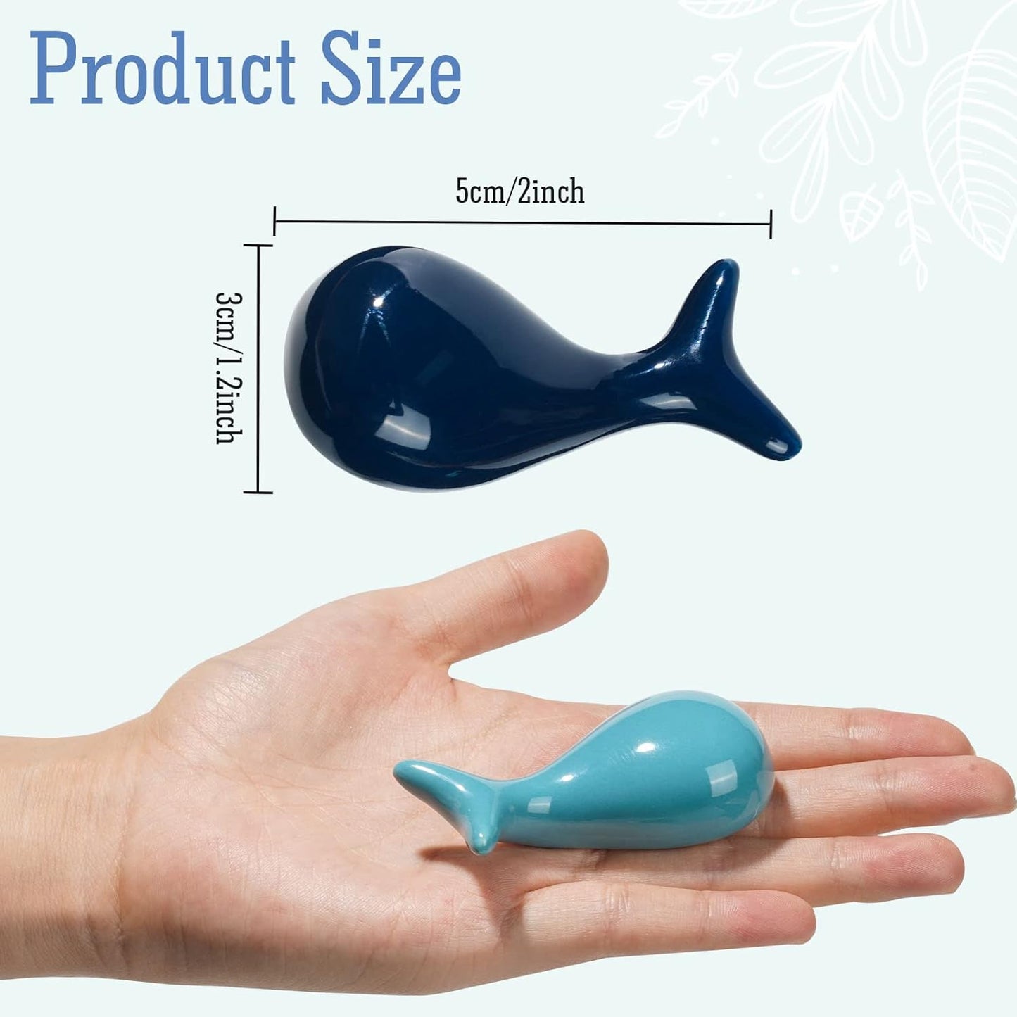 3-Piece Whale Shaped Ceramic Chopstick Holders – Cute Animal Utensil Rests & Table Decorations