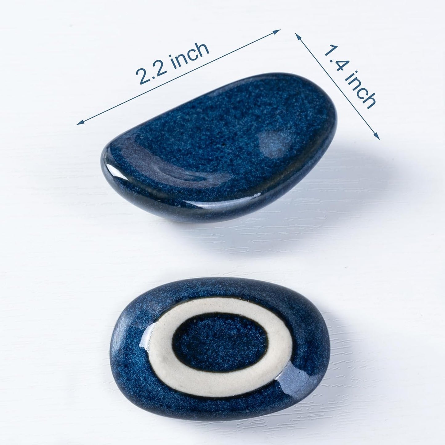 Japanese Glazed Ceramic Chopstick Rest Set – 6 Pieces