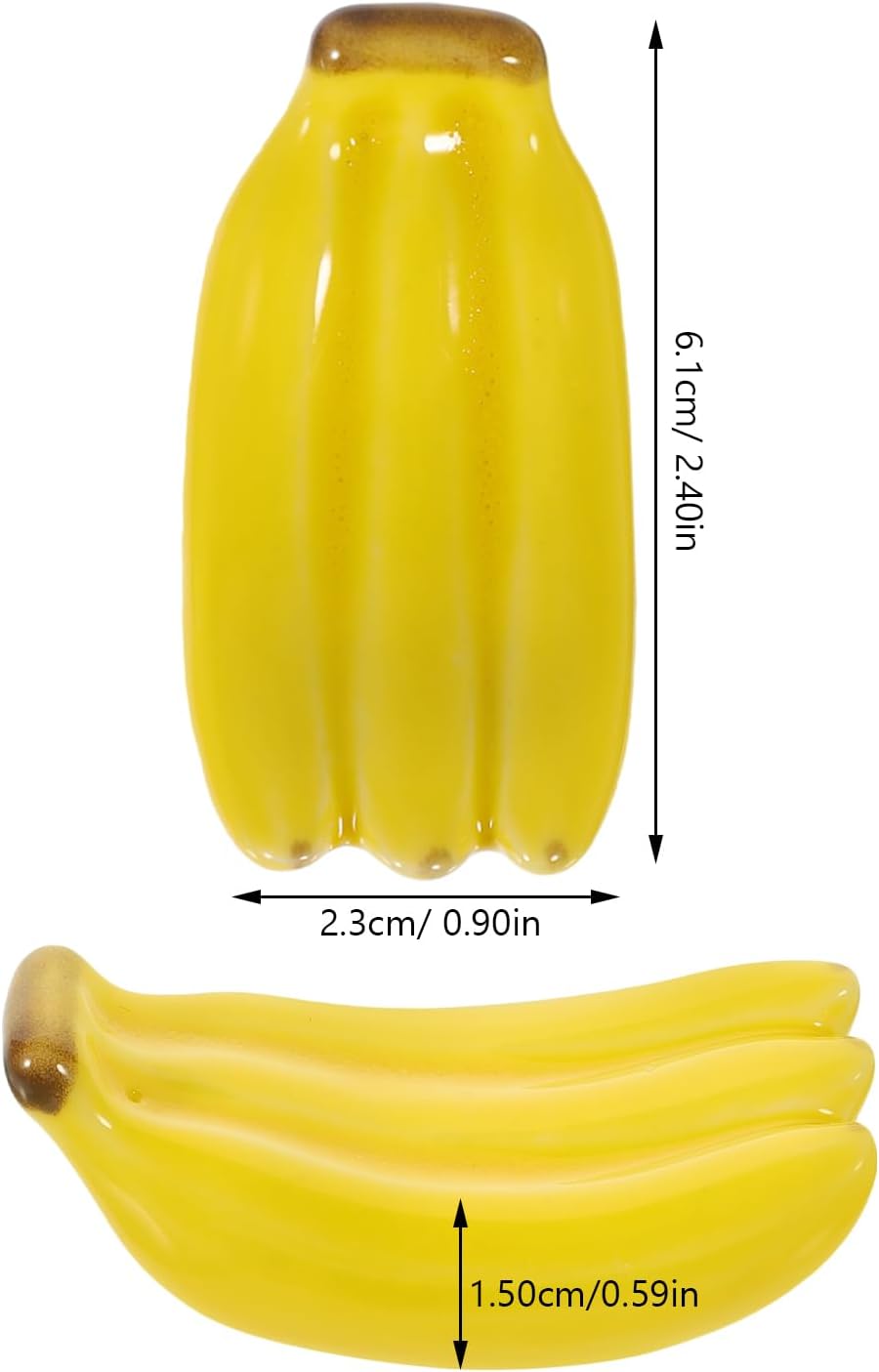 4-Piece Banana Shaped Ceramic Chopstick Rests – Creative Utensil Holders & Table Decor