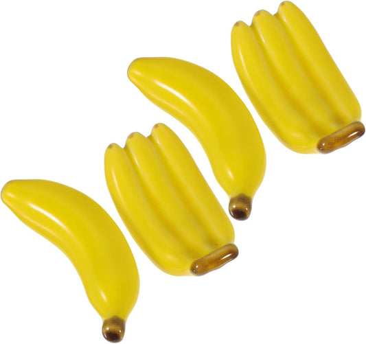 4-Piece Banana Shaped Ceramic Chopstick Rests – Creative Utensil Holders & Table Decor