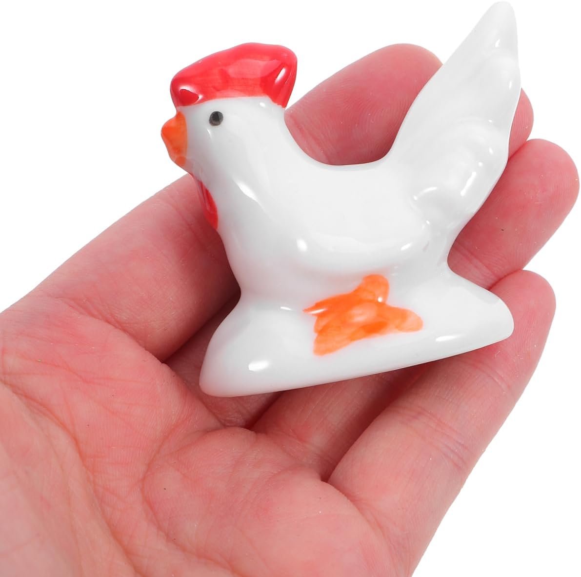 2 Pieces Chopstick Holder Easter Chopstick Holder Ceramic Chicken Shaped Chopsticks and Spoon Holder for Home Restaurant Table Decoration