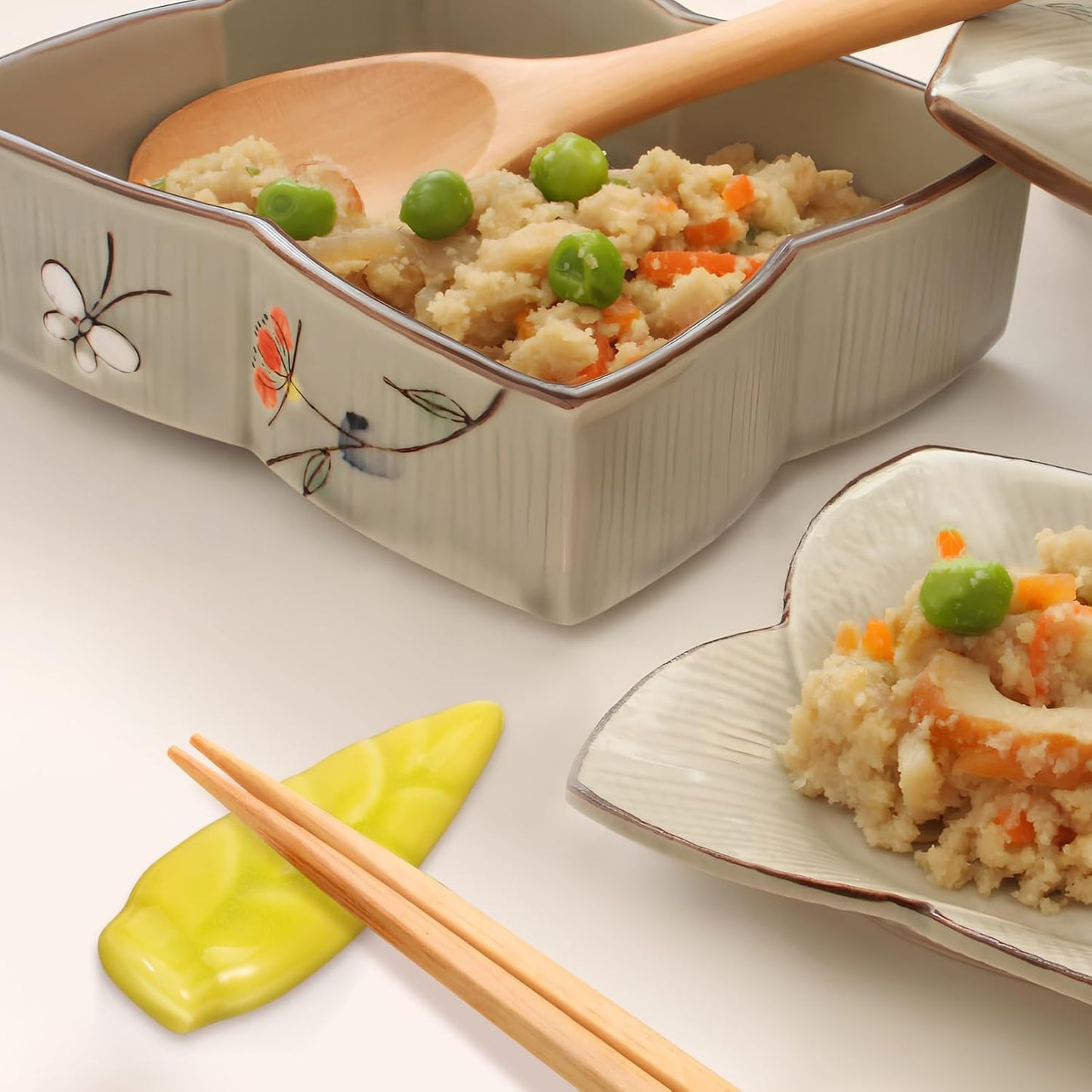 Japanese Style Ceramic Chopstick Rests – 7pcs Hand-Painted Vegetable Design Set, Cute Tableware Holders